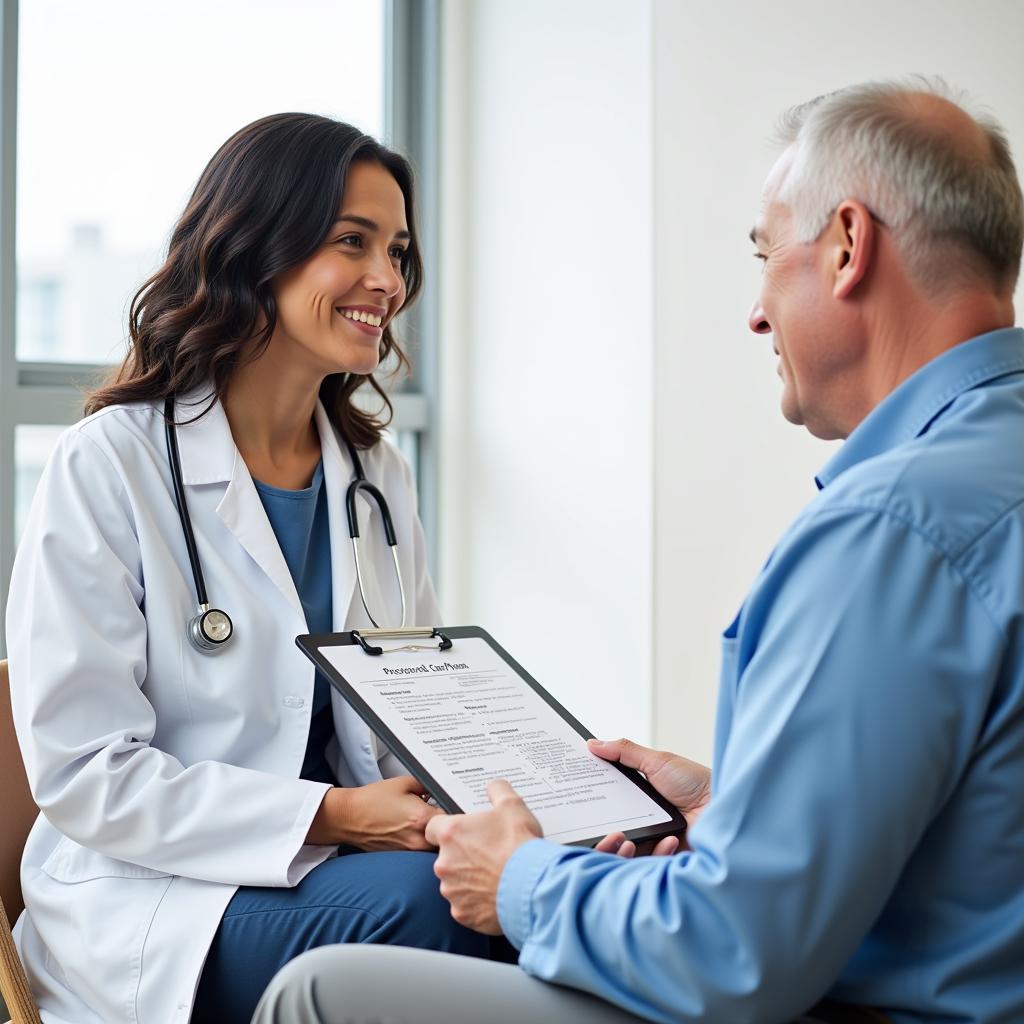 Doctor Reviewing Care Plan with Patient