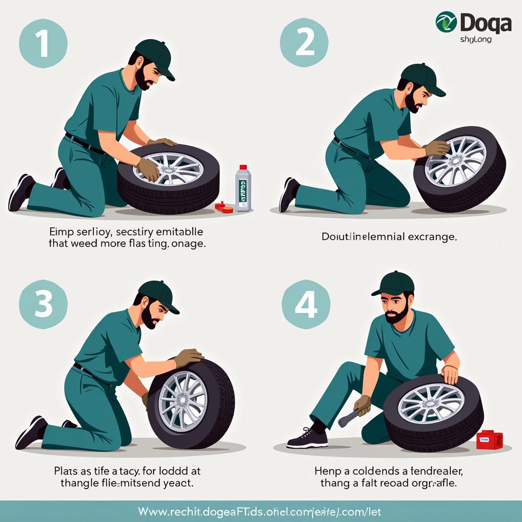 Changing a Flat Tire in Doha