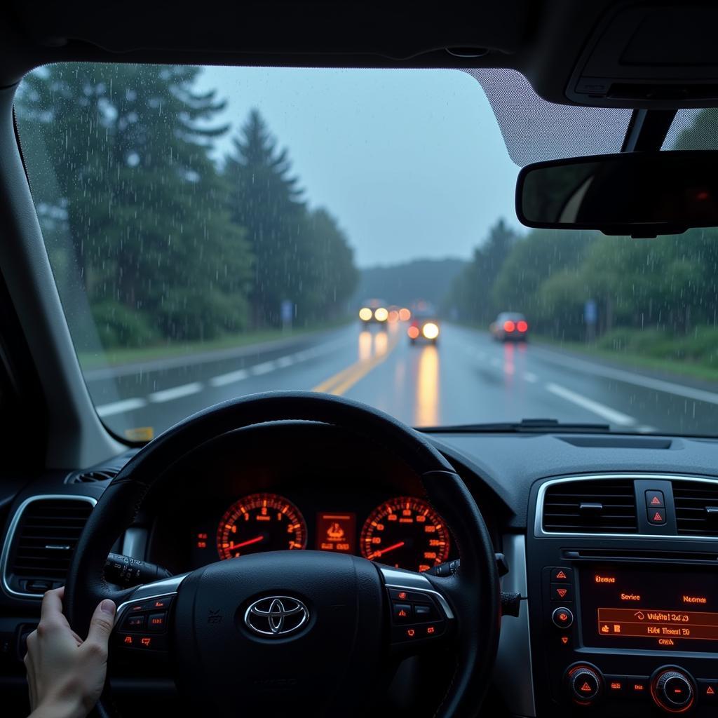 Driving in Rain with Stabilitrak Light On