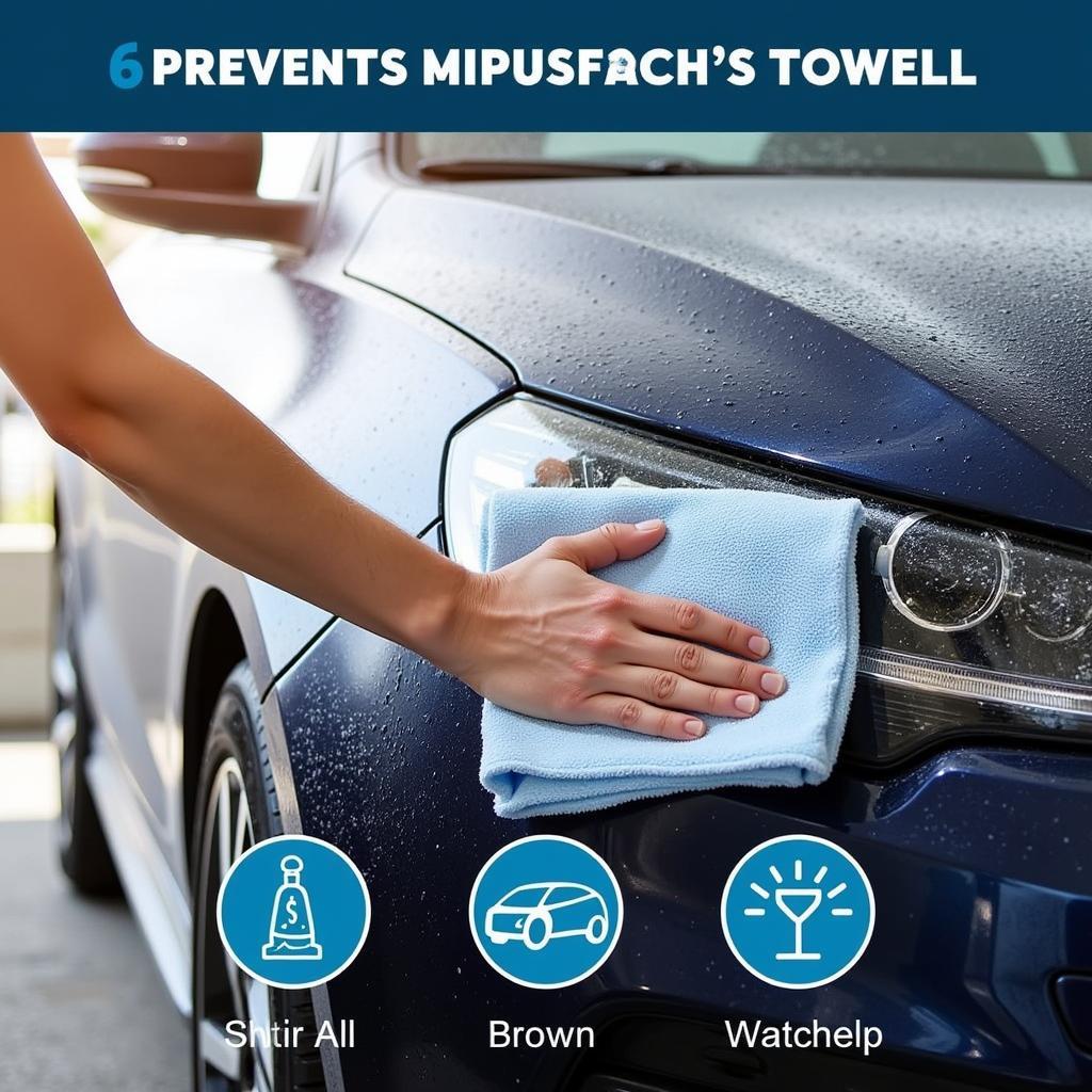 Drying a Car with a Microfiber Towel