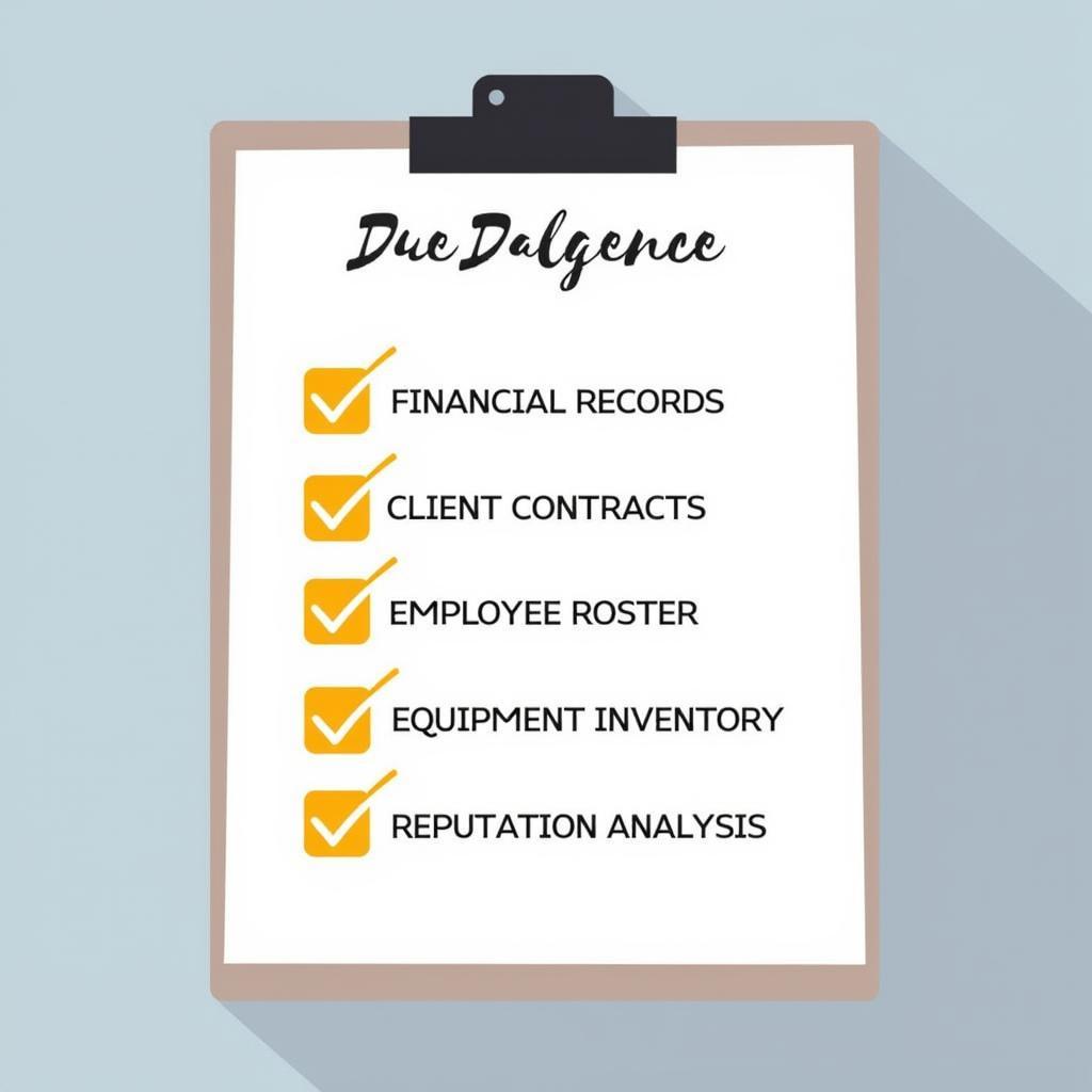 Due Diligence Checklist for Janitorial Business Acquisition