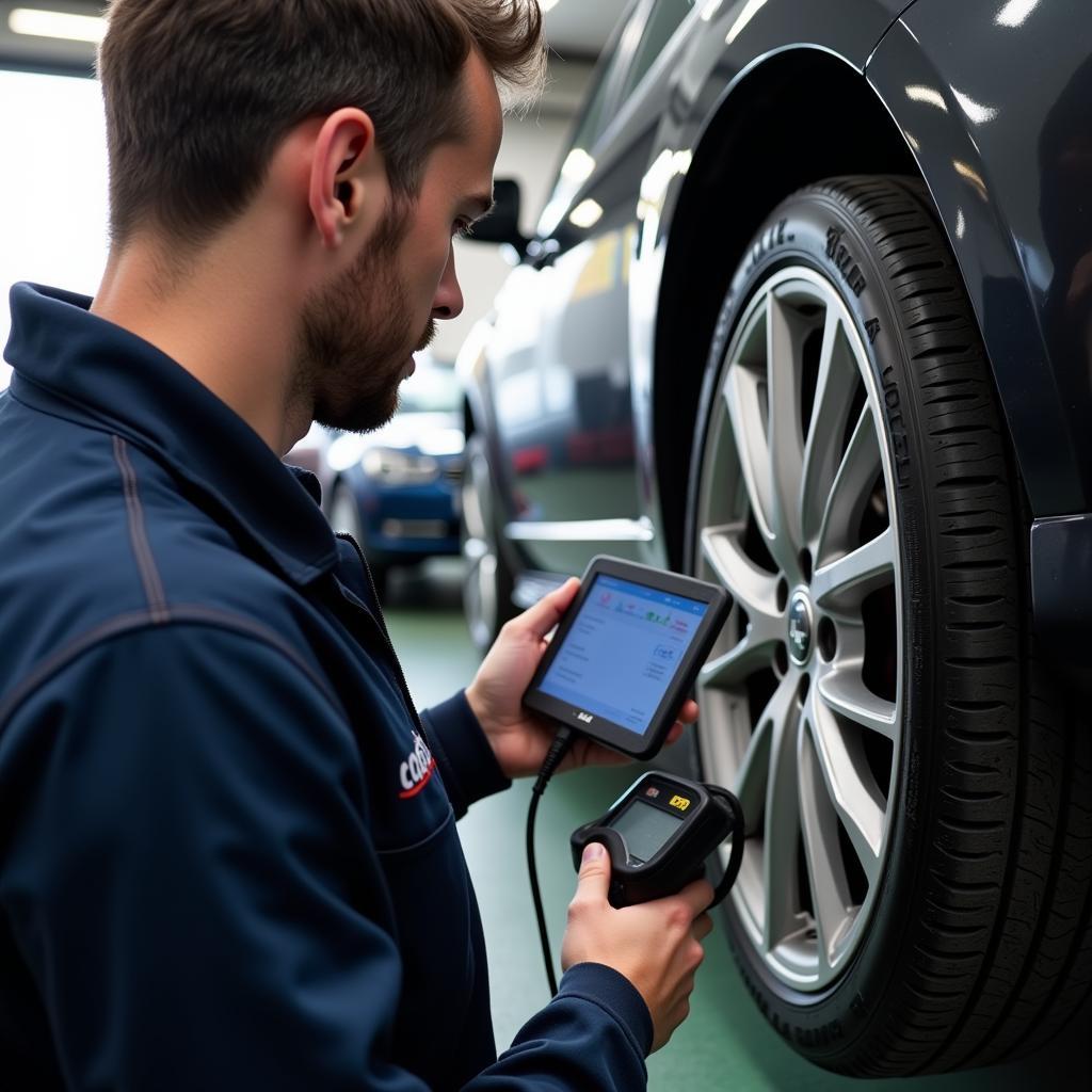 Dumbarton Mechanic Checking a Car