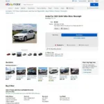 Example of a Car Listing on eBay Motors