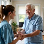 Elderly Person Receiving Home Care