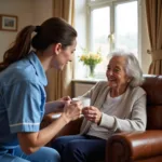 Elderly Person Receiving Home Care