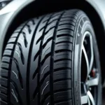 Close-up of Electric Car Tires