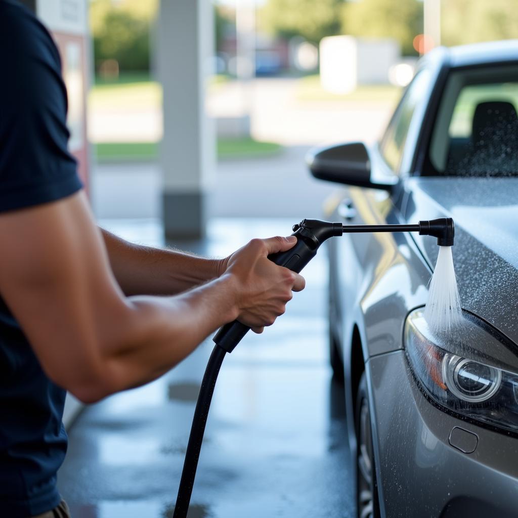 Esso Self Service Car Wash in Action