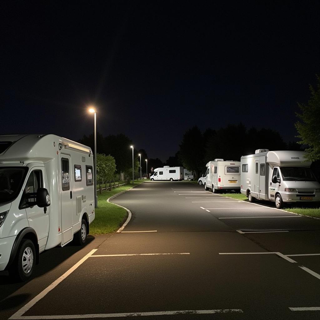 Secure Motorhome Parking at an Aire de Service in Evreux