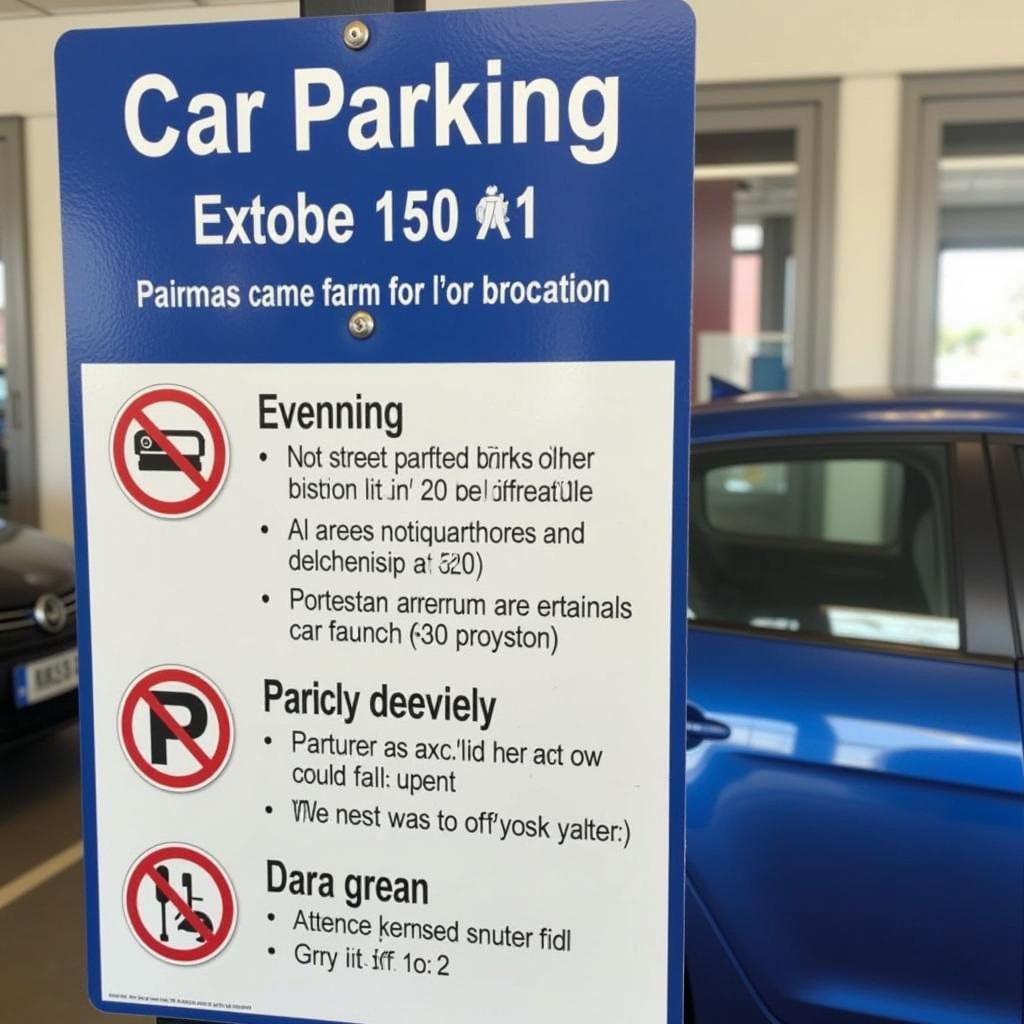 Exeter Services Car Park Signage