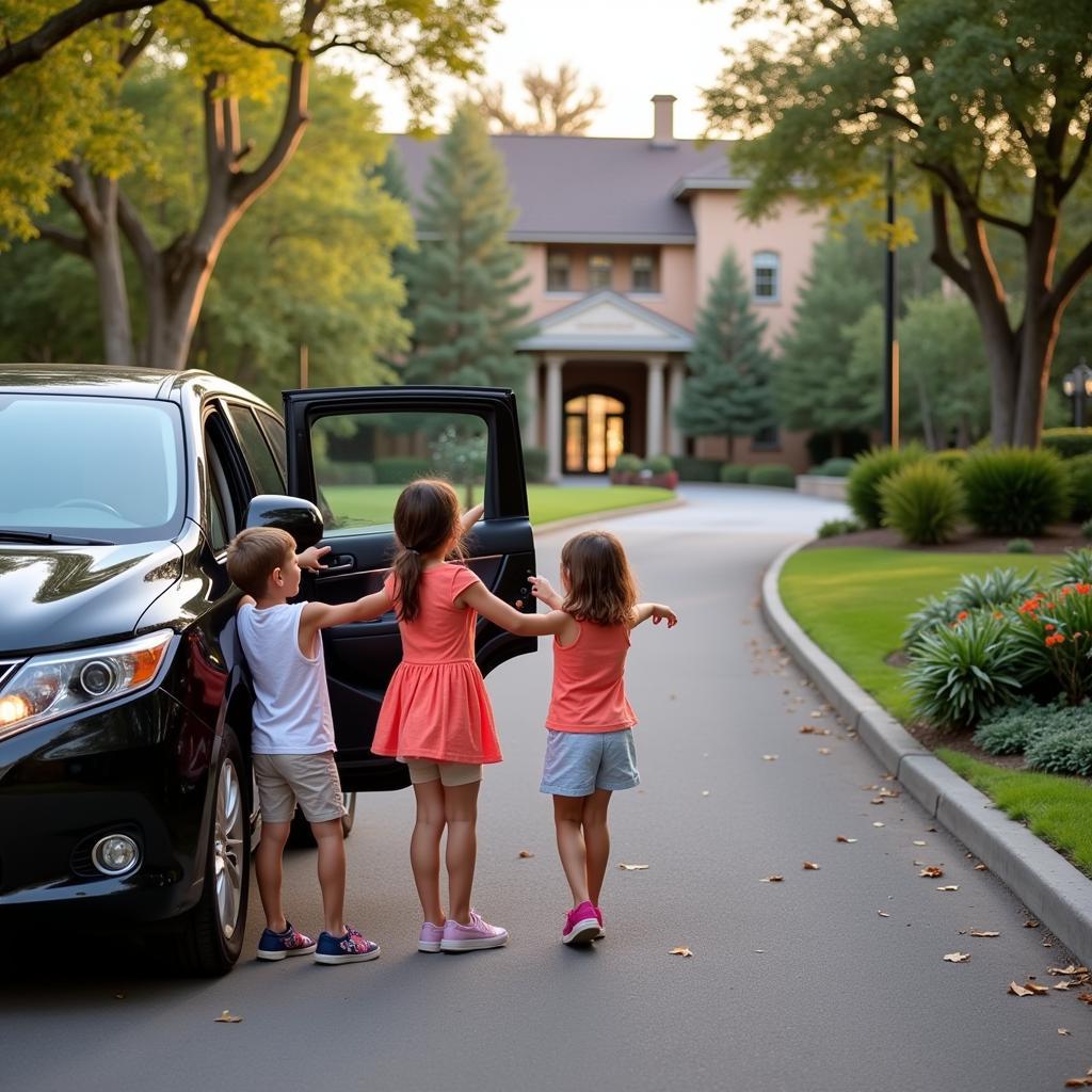 Family Arriving at Disney World via Car Service