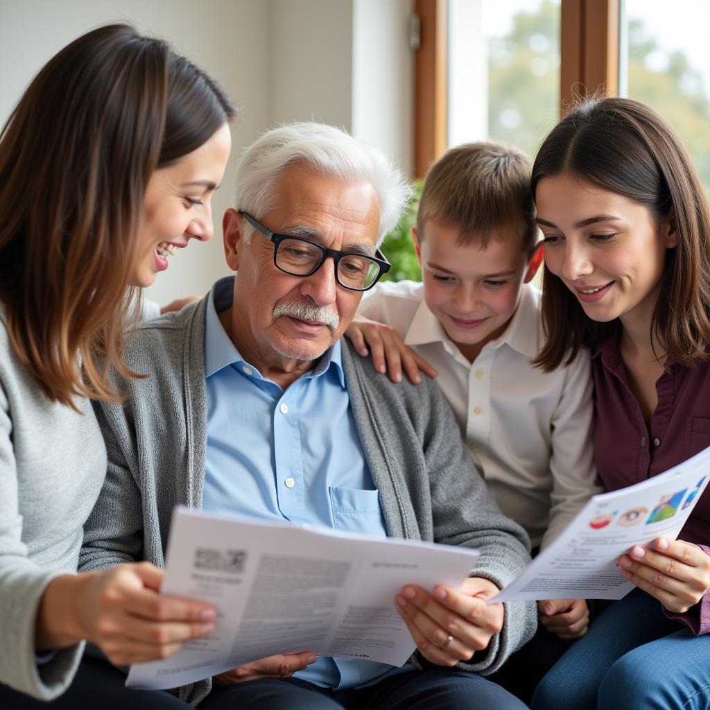 Family Discussing Home Care Options with a Senior