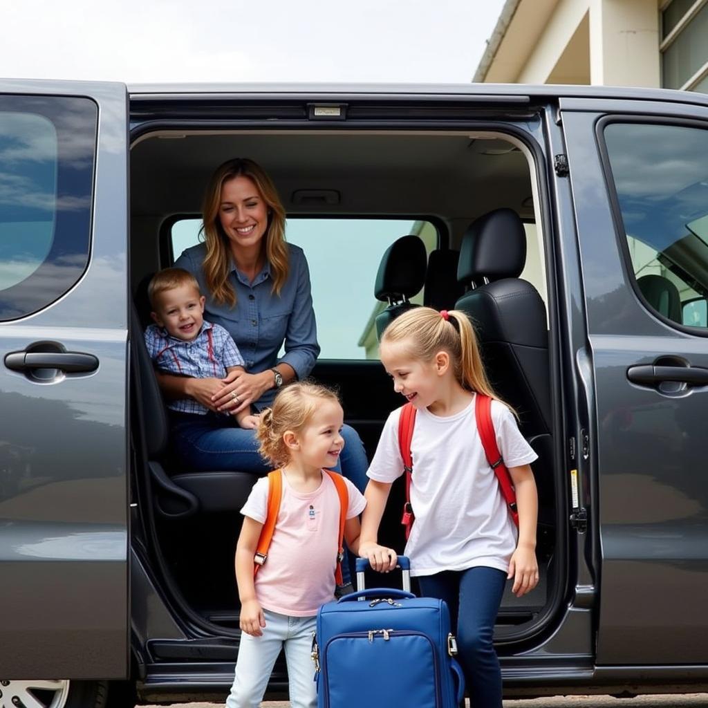 Family Traveling by Car Service from Luton to Heathrow