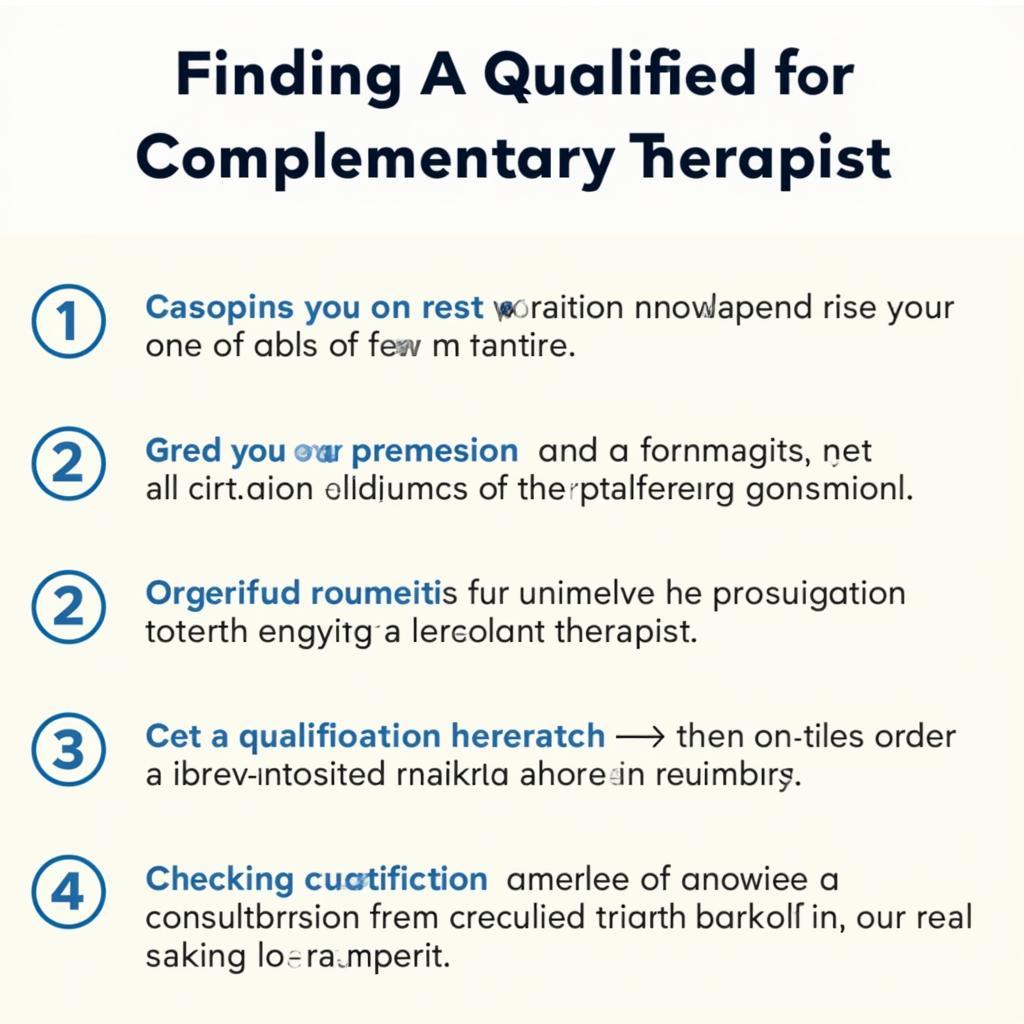 Steps to finding a qualified complementary therapist