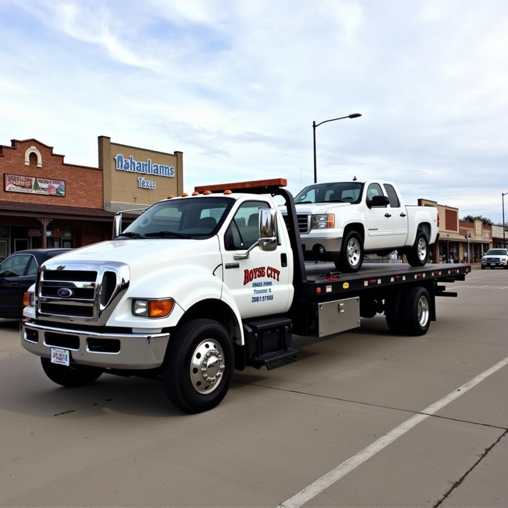 Flatbed tow truck in Royse City, TX