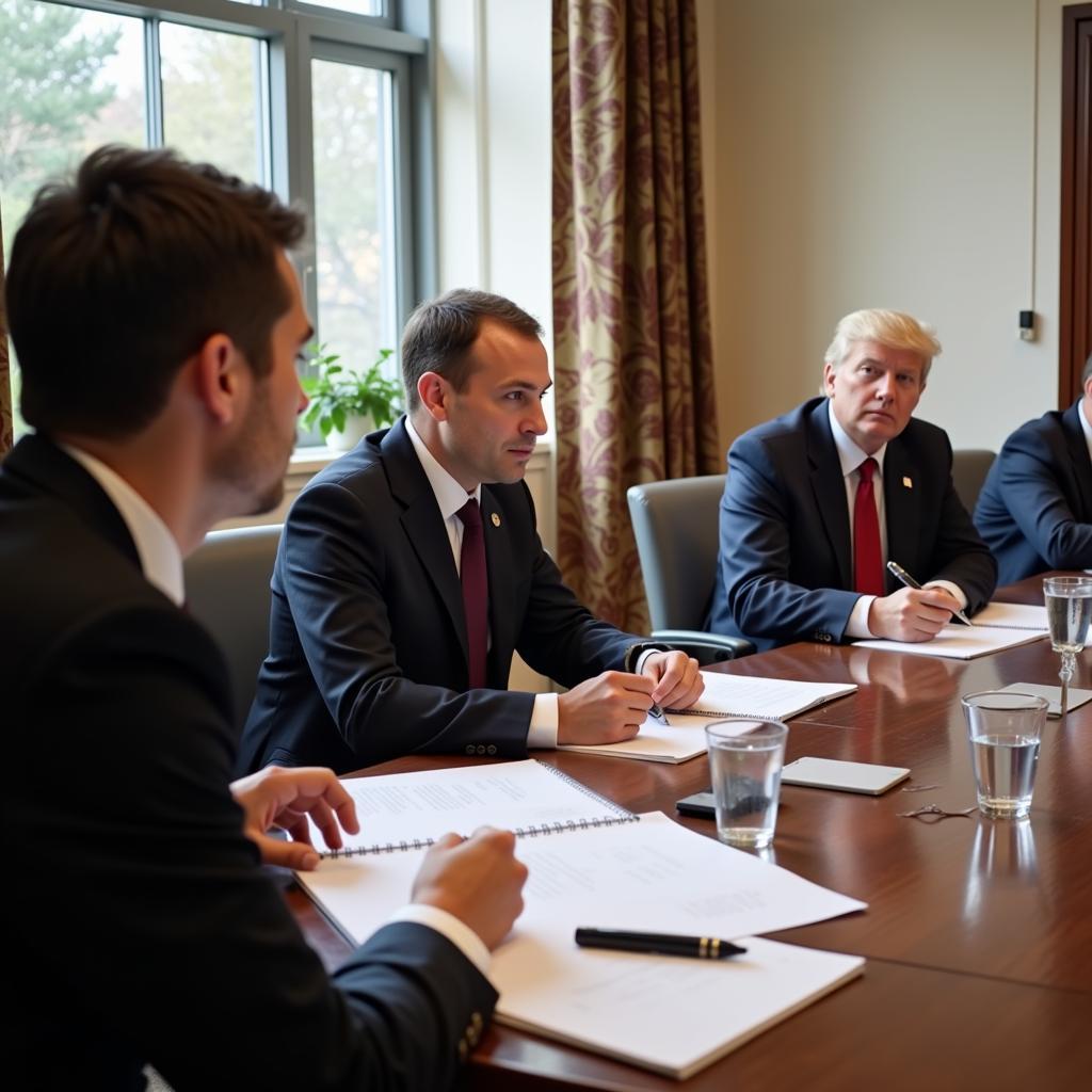 Foreign Service Officers in Meeting