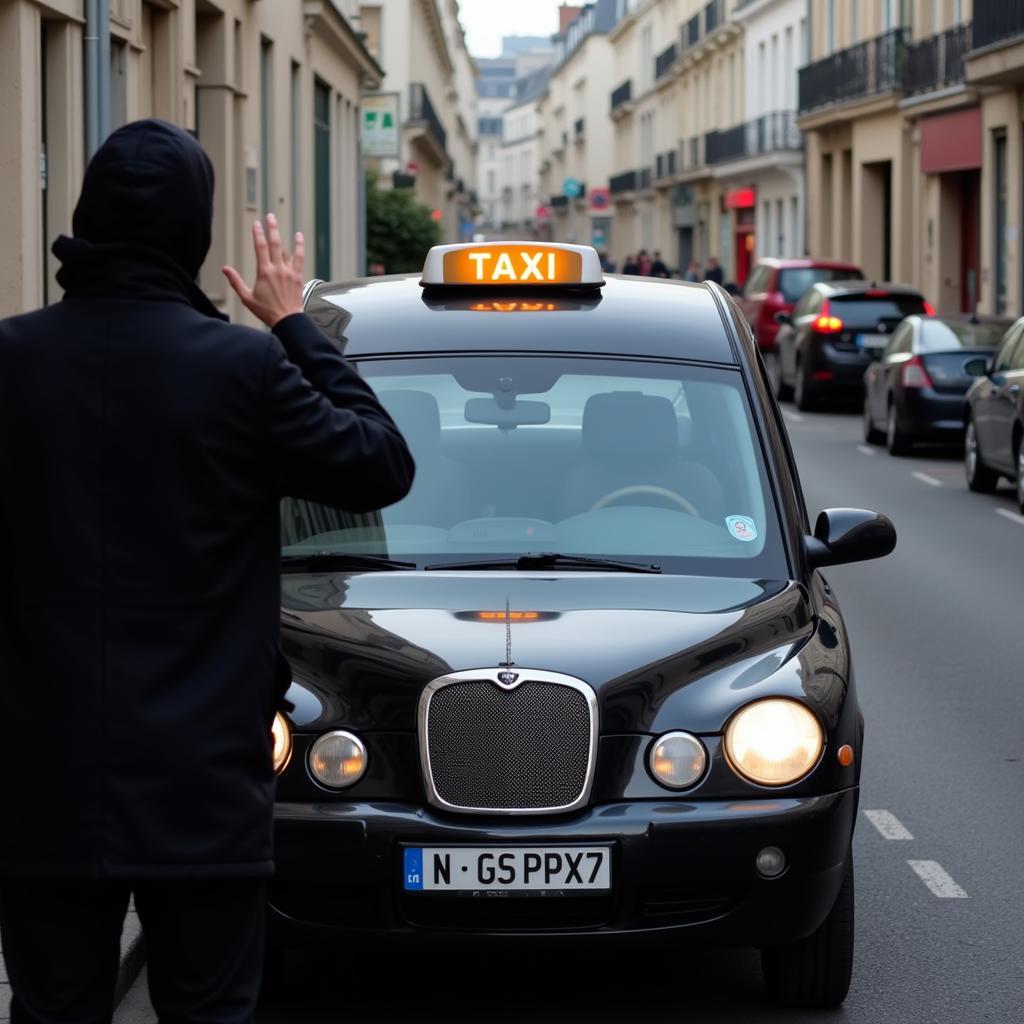 Hailing a Taxi in France