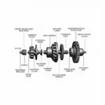 Front Differential Components Exploded View