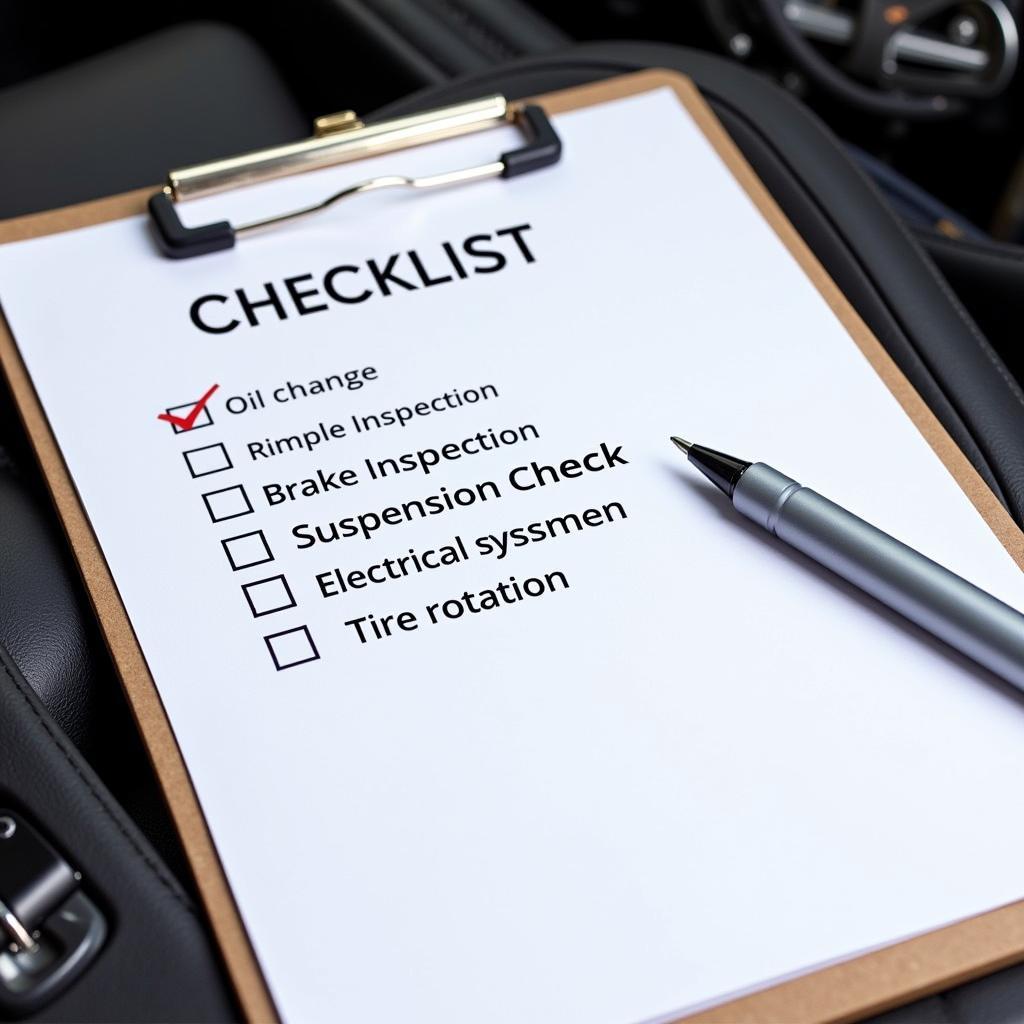 Full Car Service Checklist