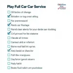 Full Car Service Checklist