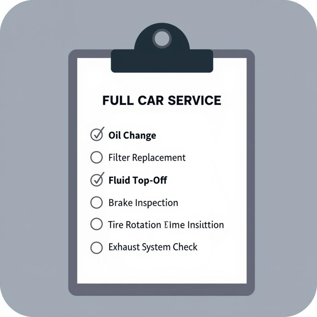 Full Car Service Checklist