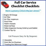 Full Car Service Checklist