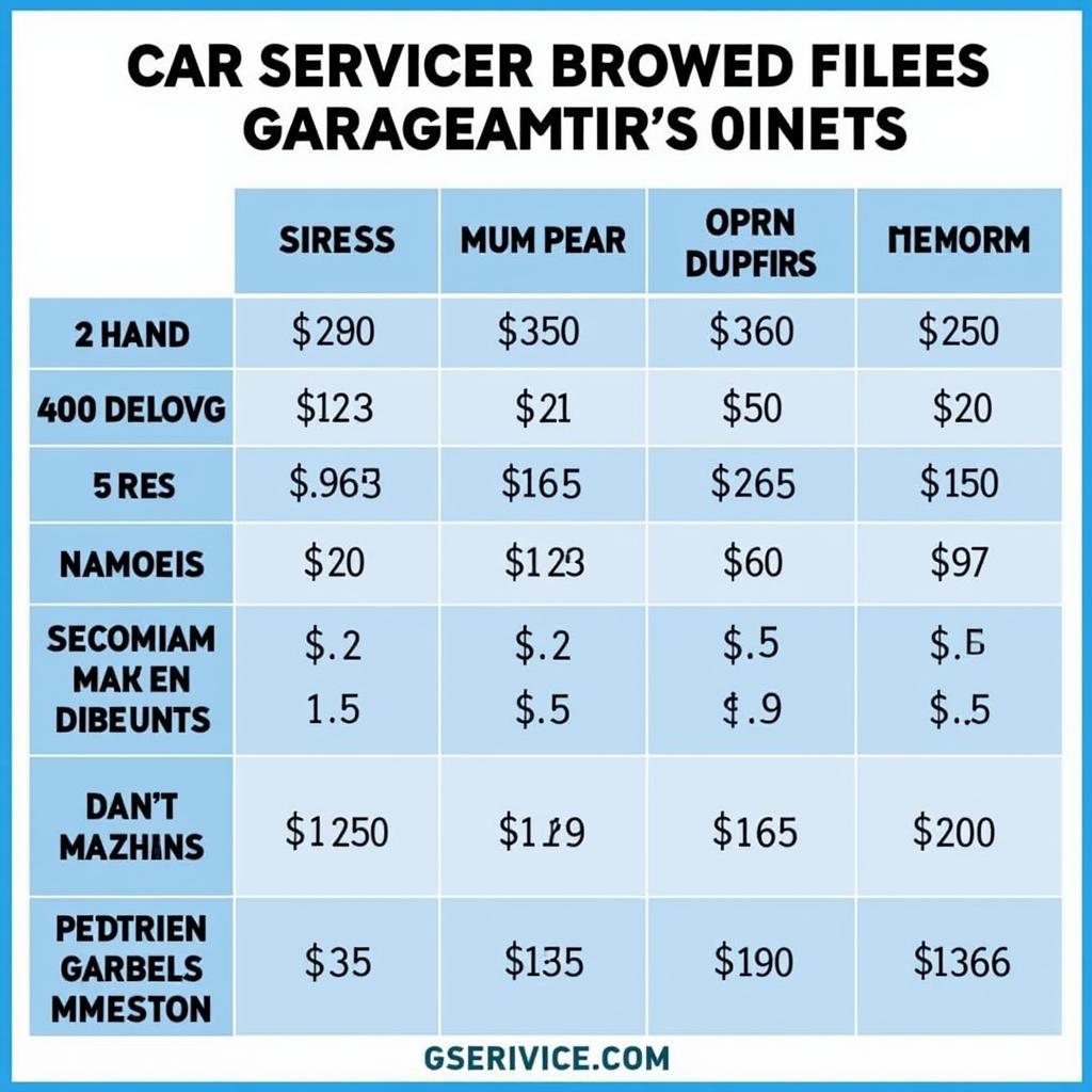 Full Car Service Cost Comparison in Ireland