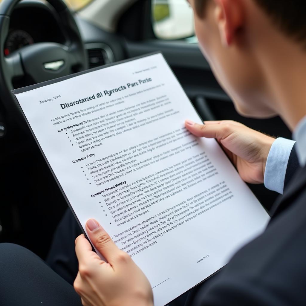 Government Employee Reviewing Car Service Policy