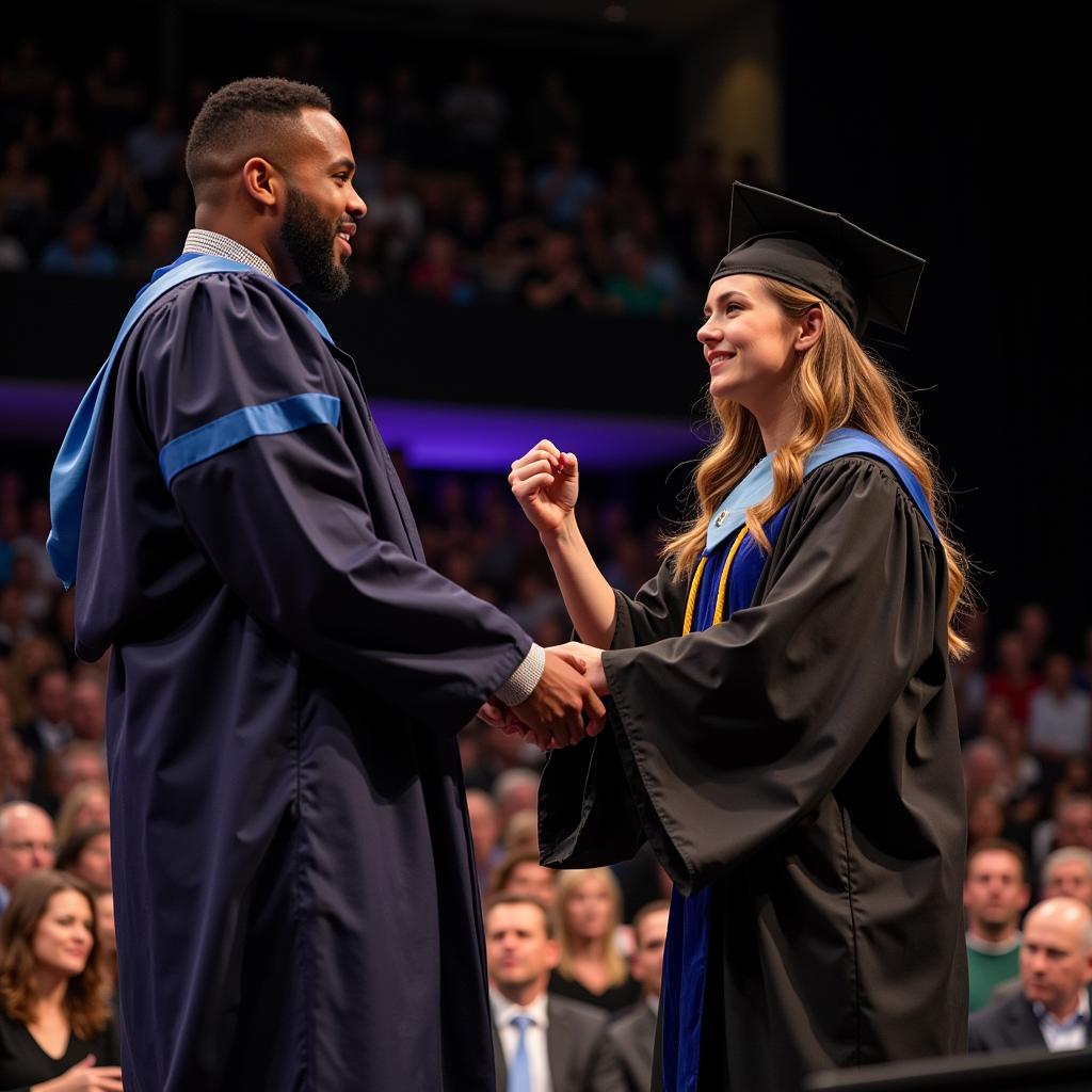 Graduate Receiving Diploma