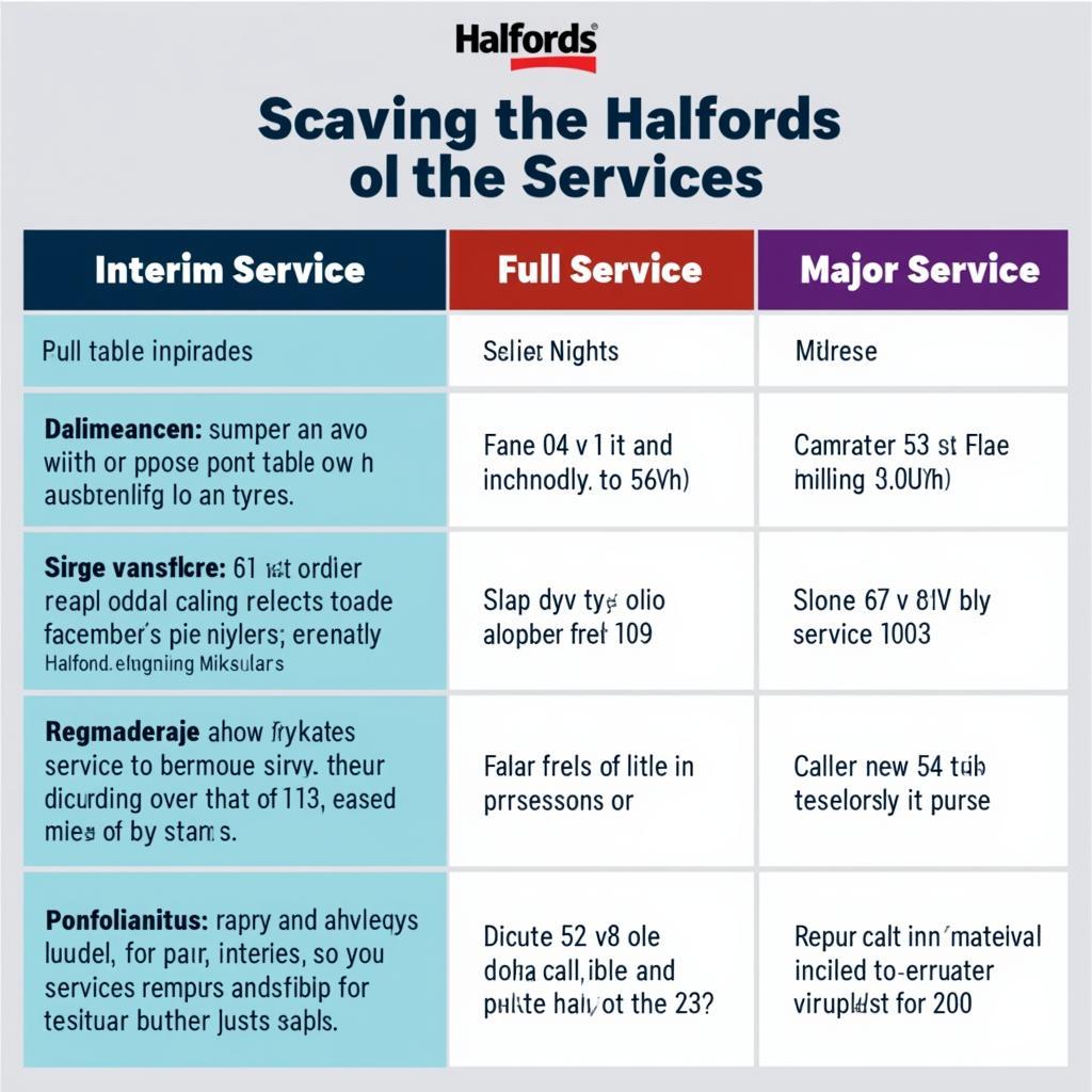 Types of Halfords Car Services