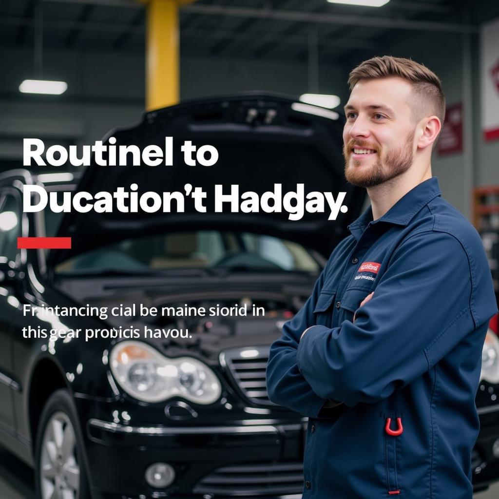 Halfords Mechanic Working on a Car