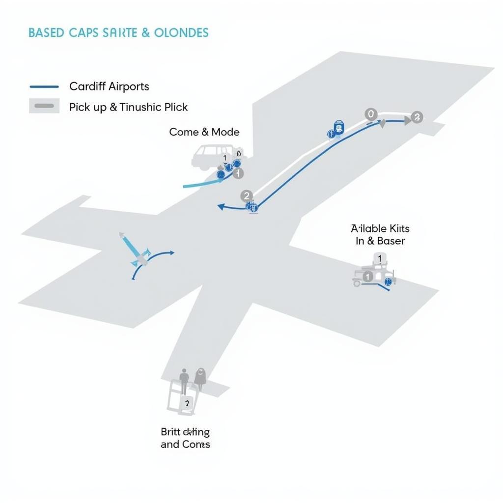 Heathrow and Cardiff Airport Navigation Map