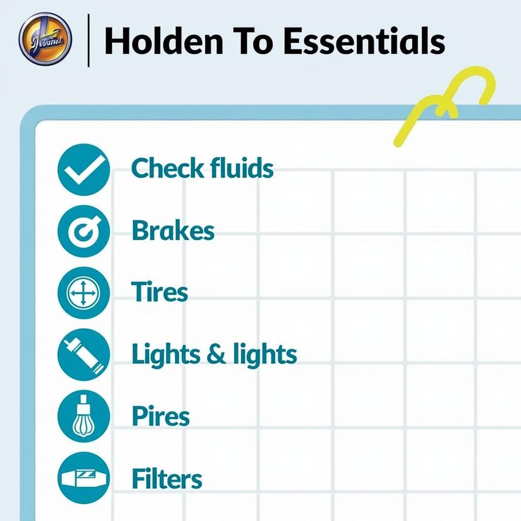 Holden Service Checklist