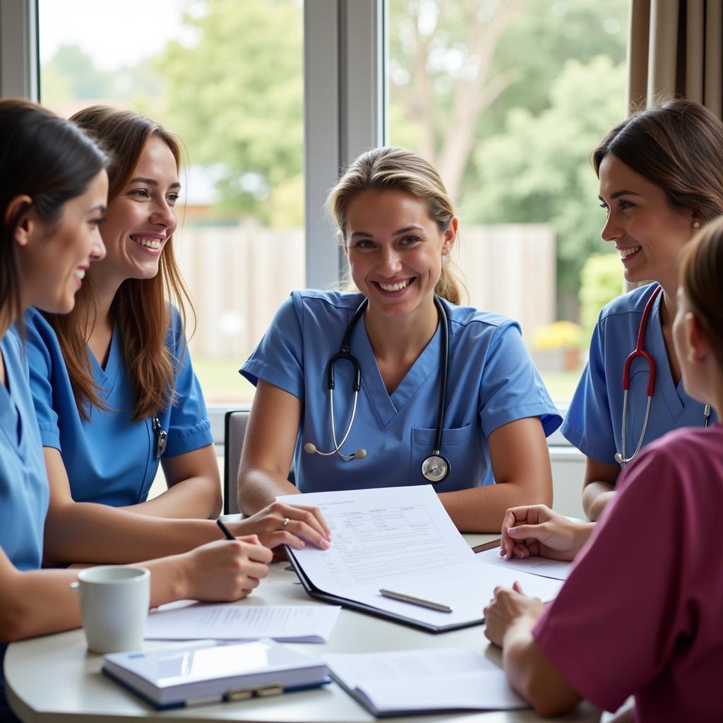 Home Care Agency Staff Meeting Discussing Care Plans