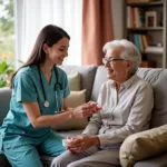 Home Healthcare Staff Providing Care