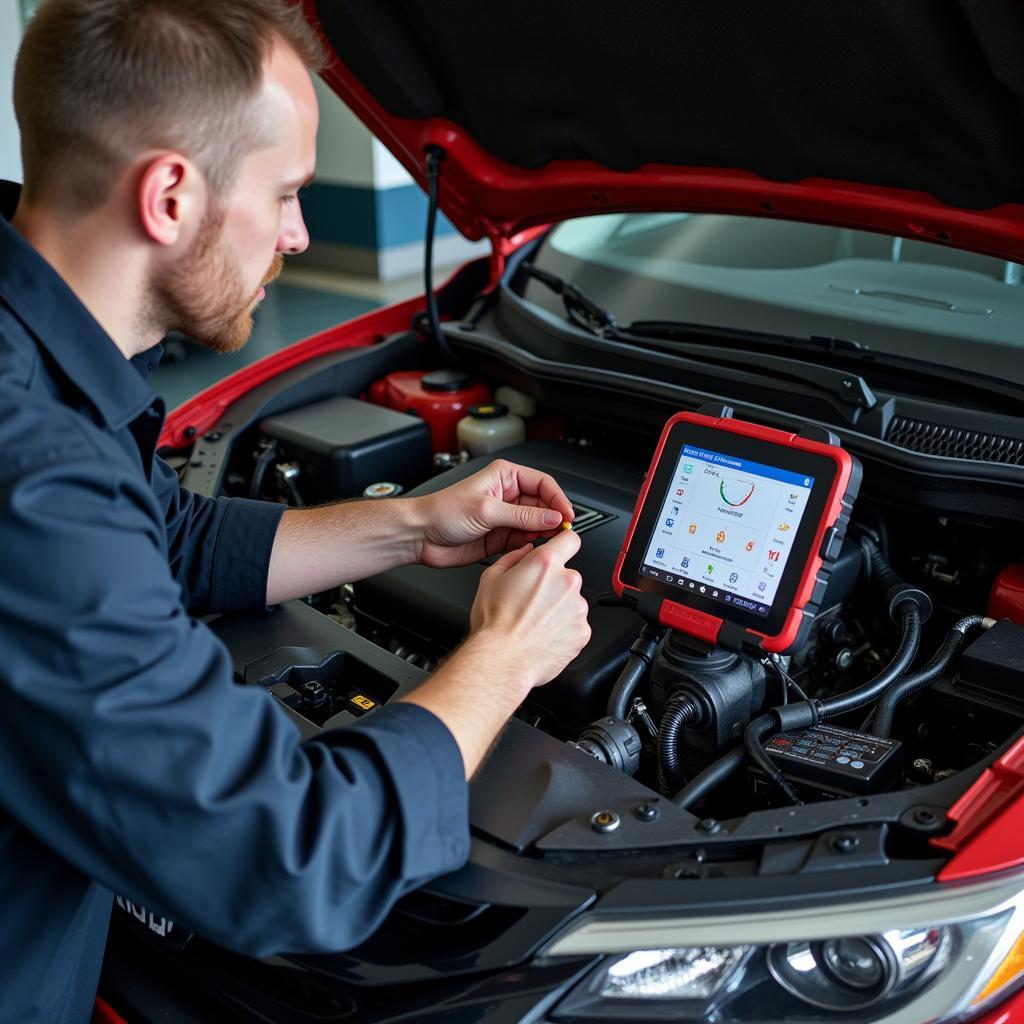 Honda Mechanic Working