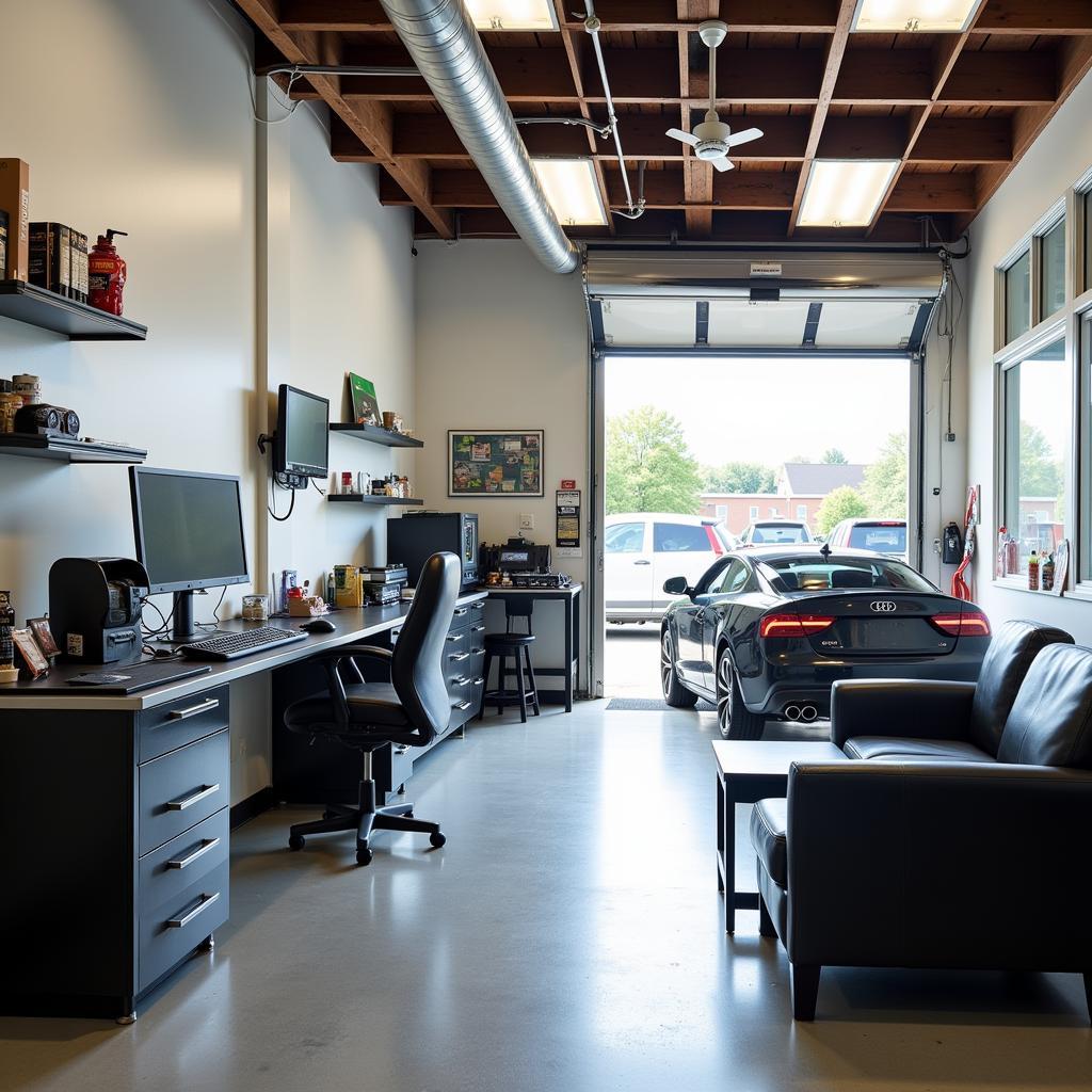 Modern and well-equipped auto repair shop interior in Hyannis, MA