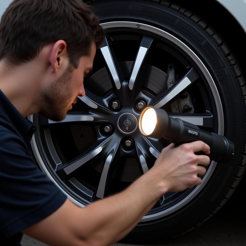 Inspecting Brake Pads at Home