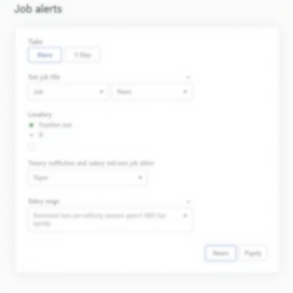 Job Alerts Setup on Career Service Tool