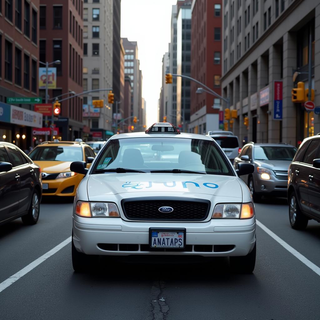 Juno Car in New York City Traffic