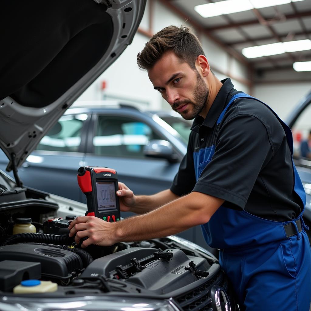 Kimberley Mechanic Working on a Car