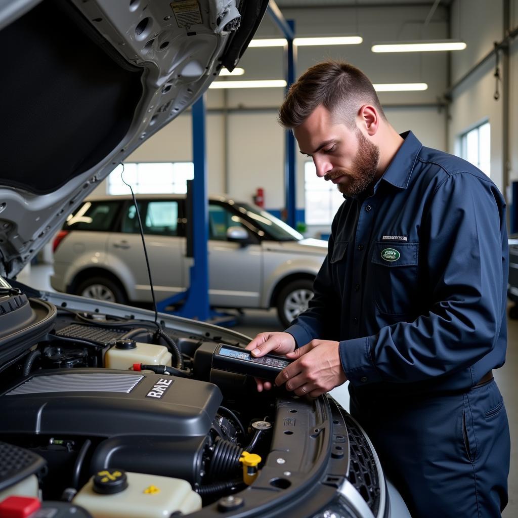 Land Rover Specialist Technician Working in Springdale