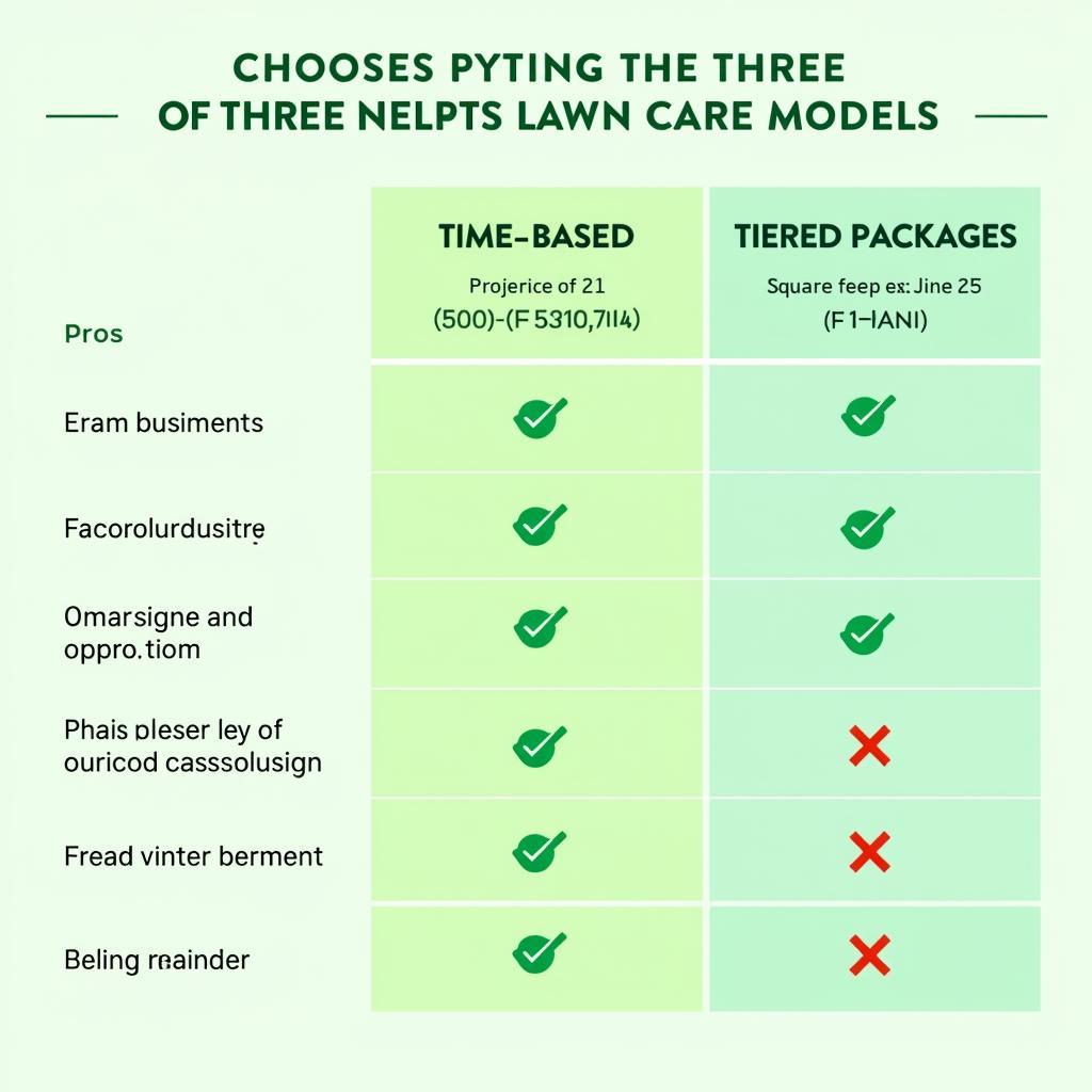 Comparing Lawn Care Pricing Models - Time-Based, Square Footage, and Tiered Packages