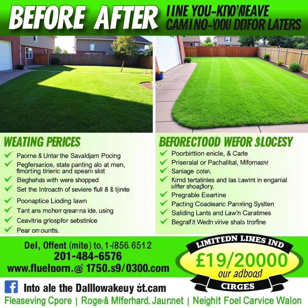 Example of an effective lawn care service flyer