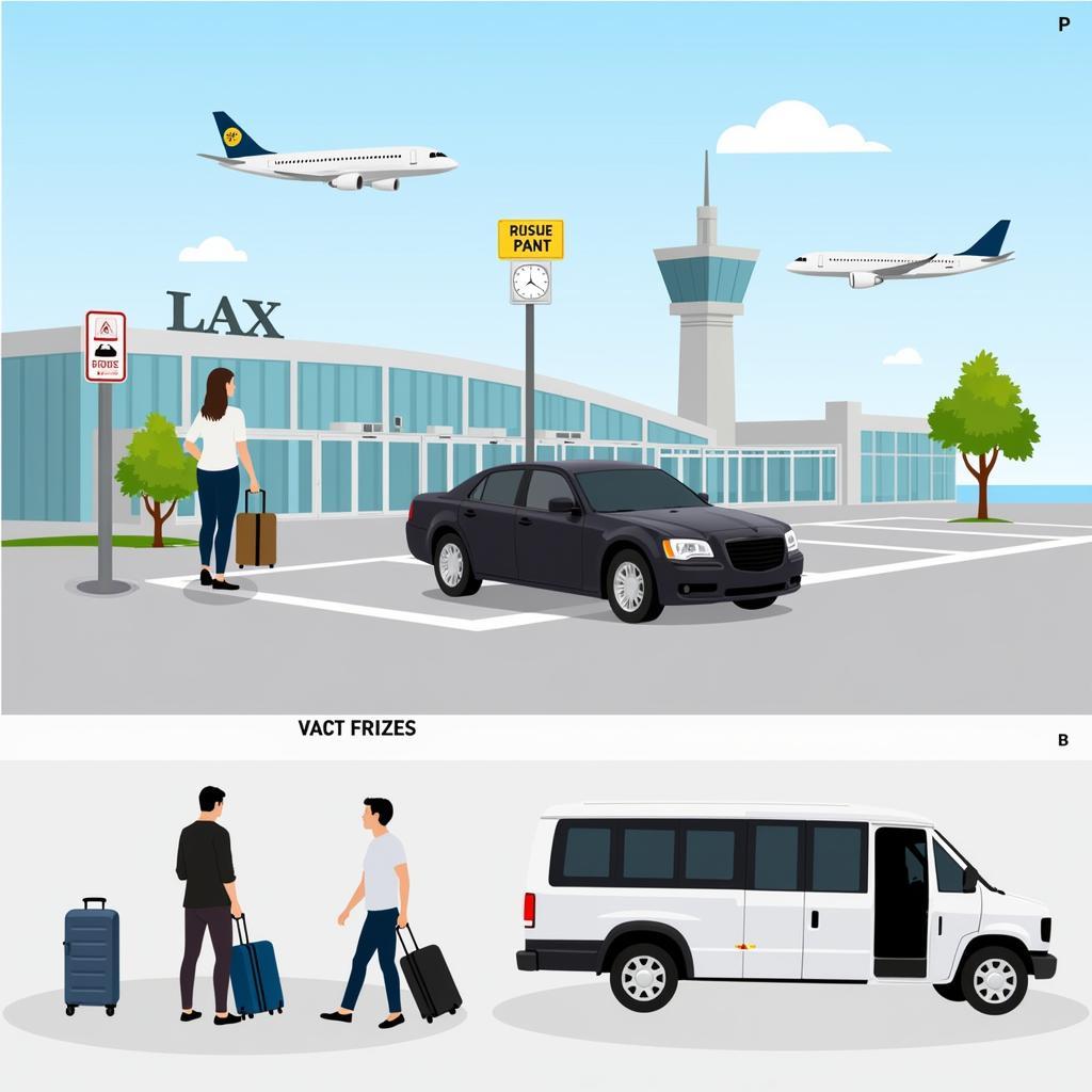 Car service options from LAX to Pasadena including rideshares, private cars, and shuttles.