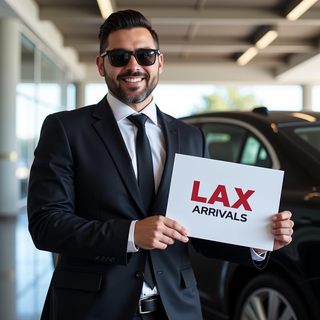 Car service greeting at LAX for Santa Barbara transfer