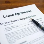 Car service lease agreement document