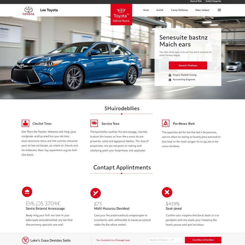 Lee Toyota Website Service Page