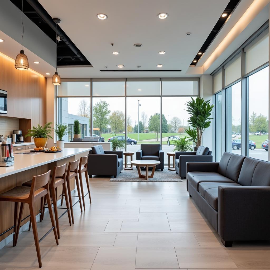 Comfortable Waiting Area in a Lexus Service Center