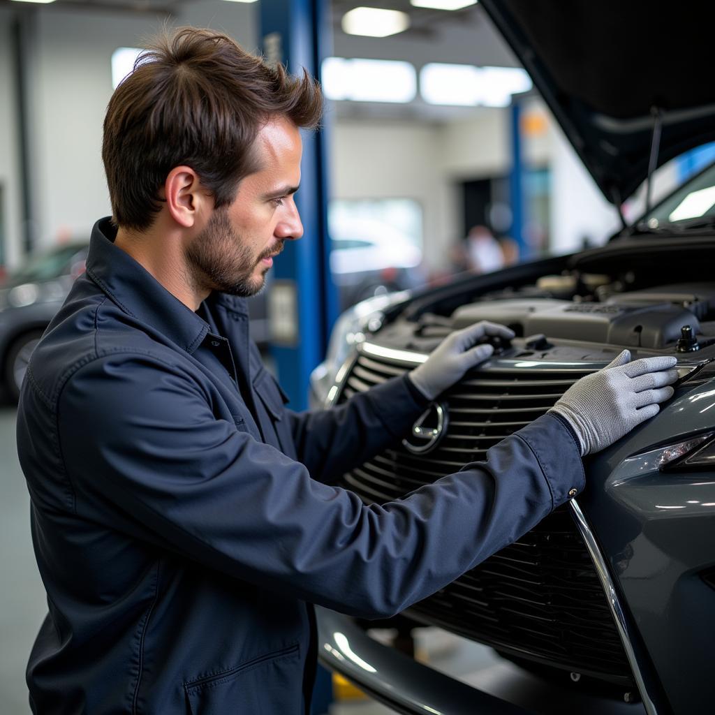 Lexus Technician Performing Maintenance