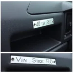 Locating the VIN on a car